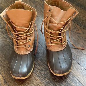 L.L. Bean Leather Boots in Brown and Tan